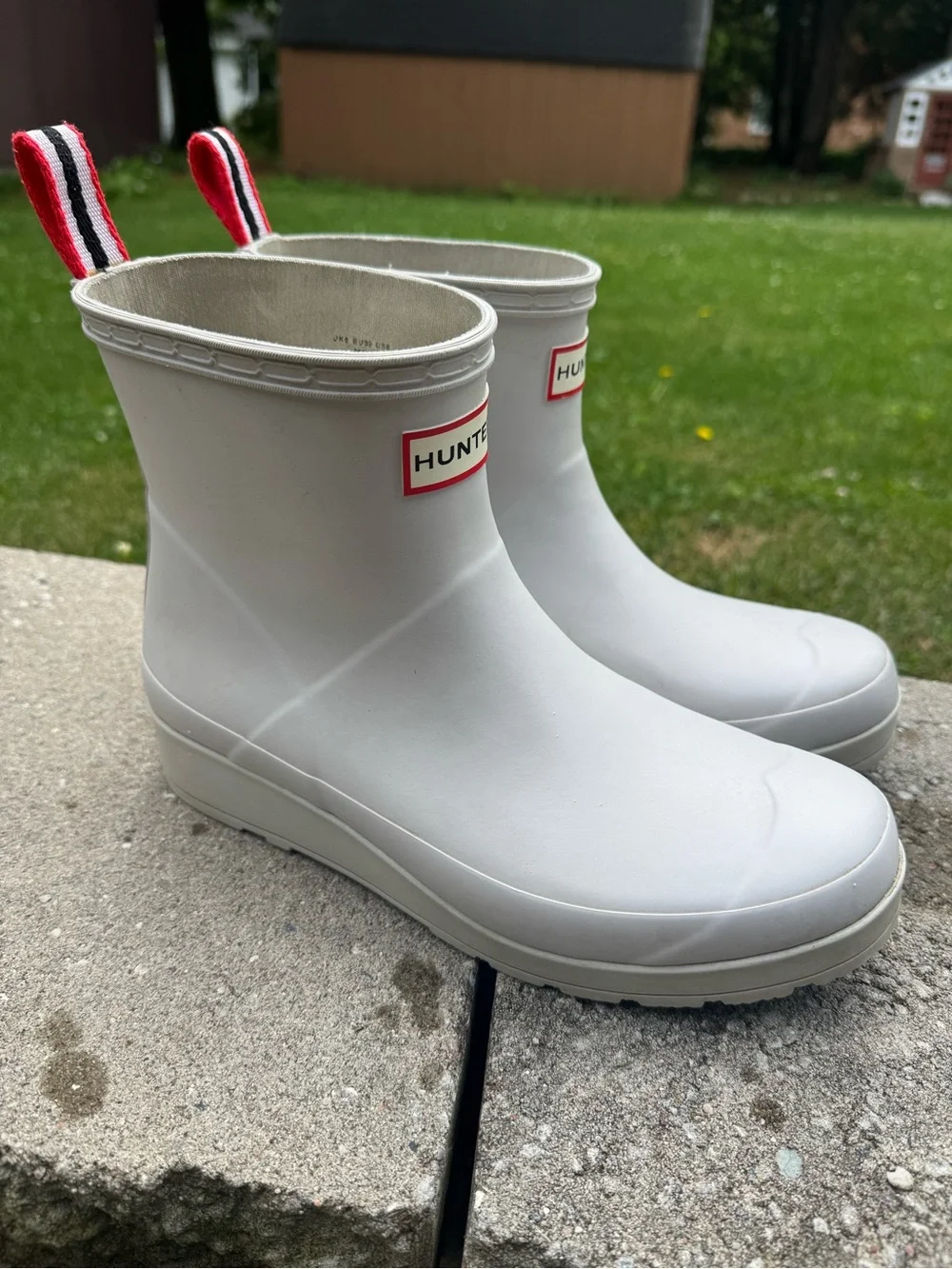 Hunter Play Short Rain Boots Women’s Size 8 Waterproof Gray